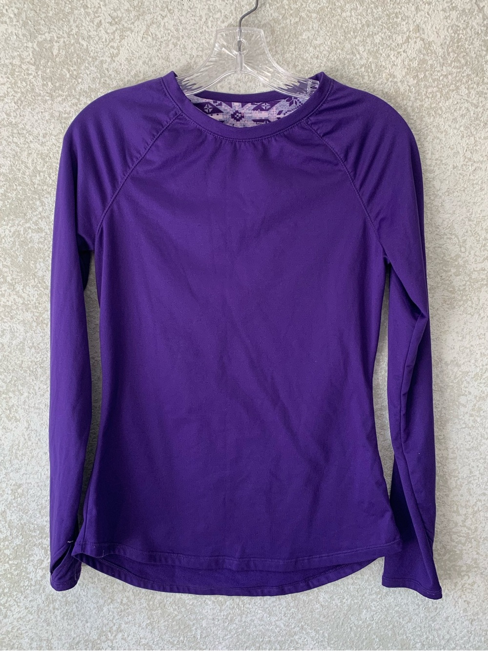 Cuddl Duds Purple Long-Sleeve Performance Tee
